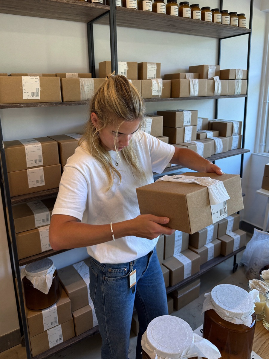 Orders packed in kraft boxes
